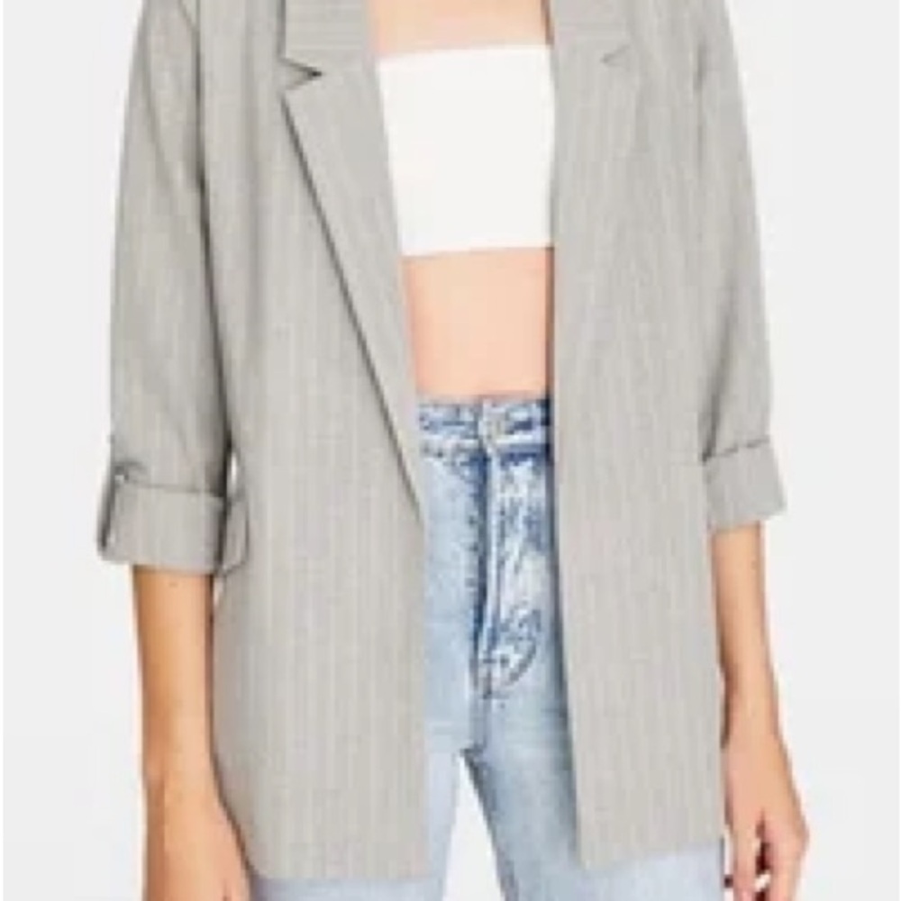 Stradivarius casual Gray Pinstripe Blazer size XS‎